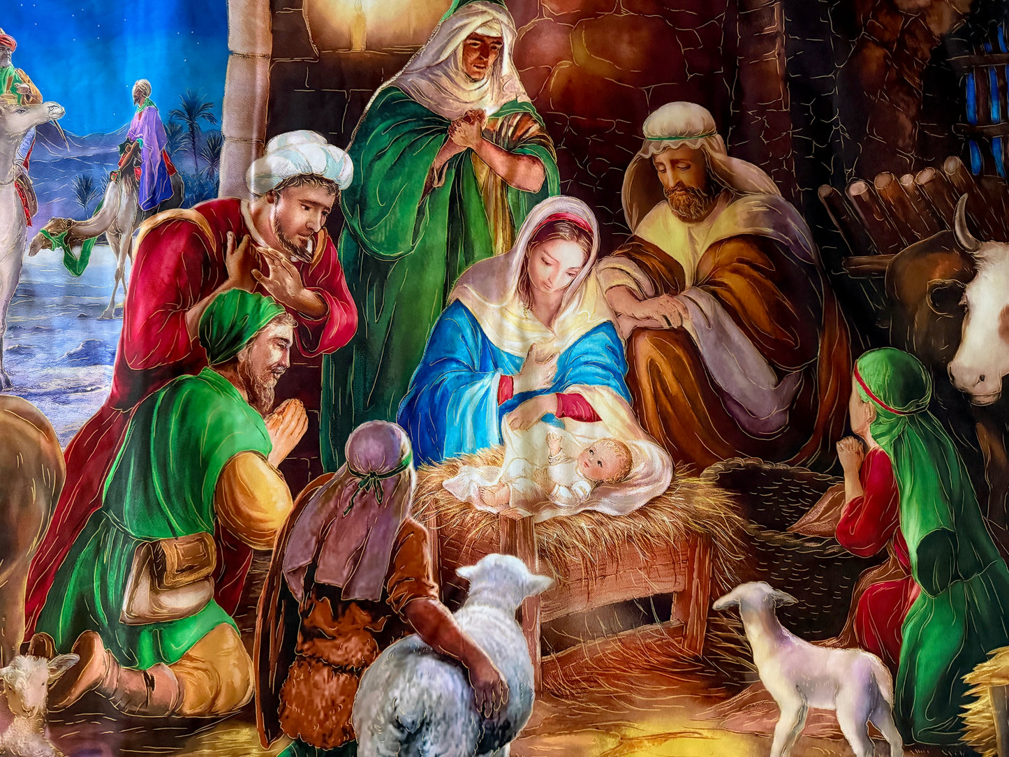 CHRISTMAS NATIVITY A KING IS BORN BABY JESUS BEAUTIFUL BRIGHT COMFORTER BLANKET