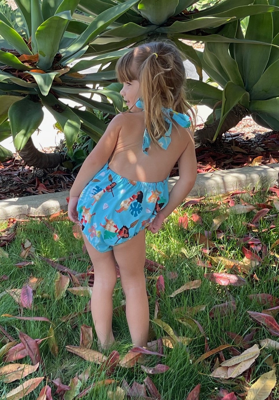 Infant & Toddler Girl's Beachy MOANA BLUE Sunsuit Halter Top Romper