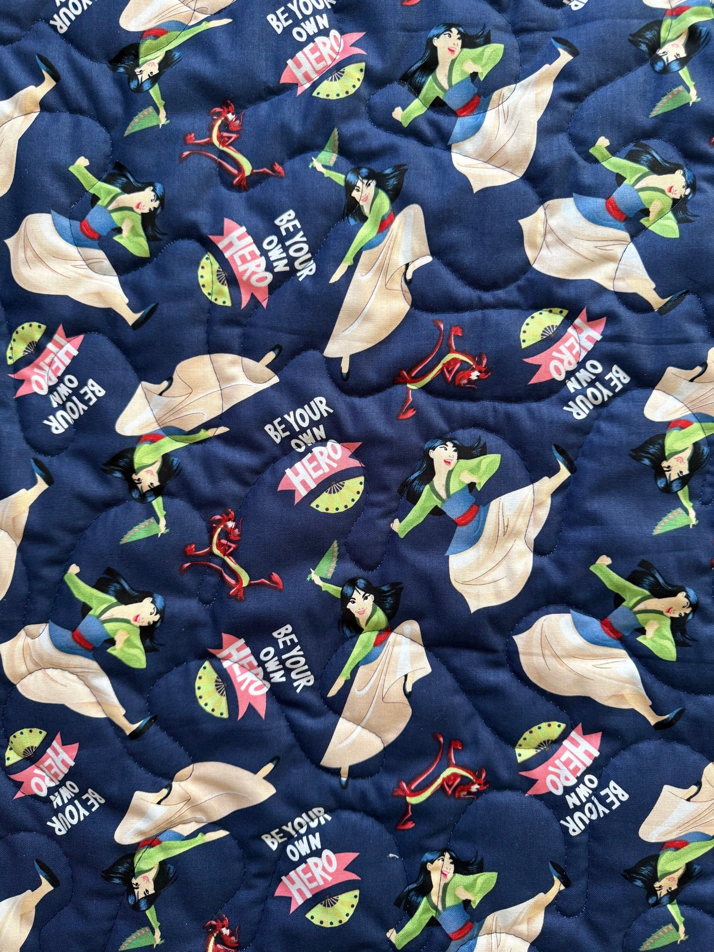 MULAN BE YOUR OWN HERO INSPIRED QUILTED BLANKET