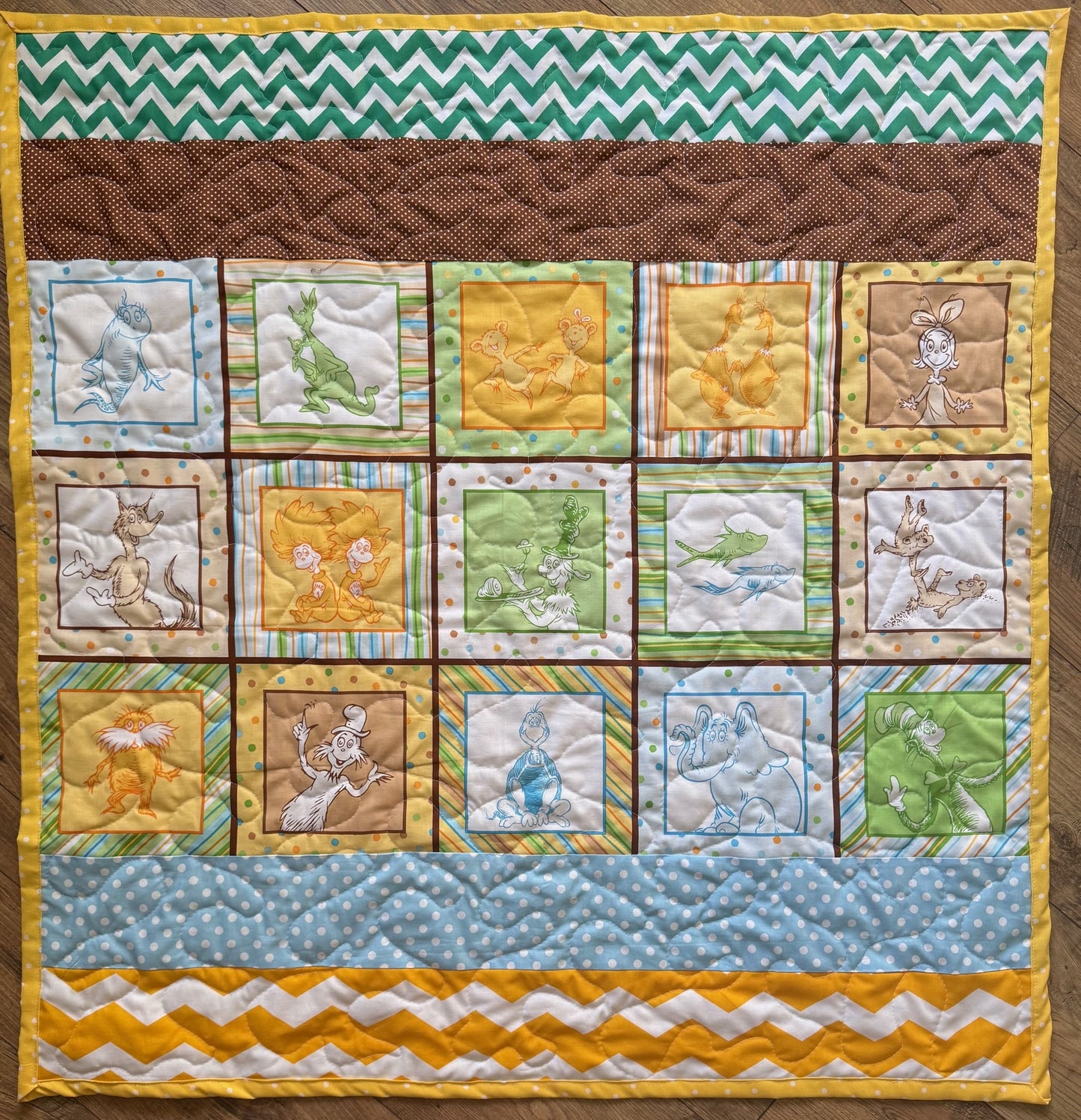 DR. SEUSS CLASSIC HORTON Inspired Quilted Blanket 41"X43"