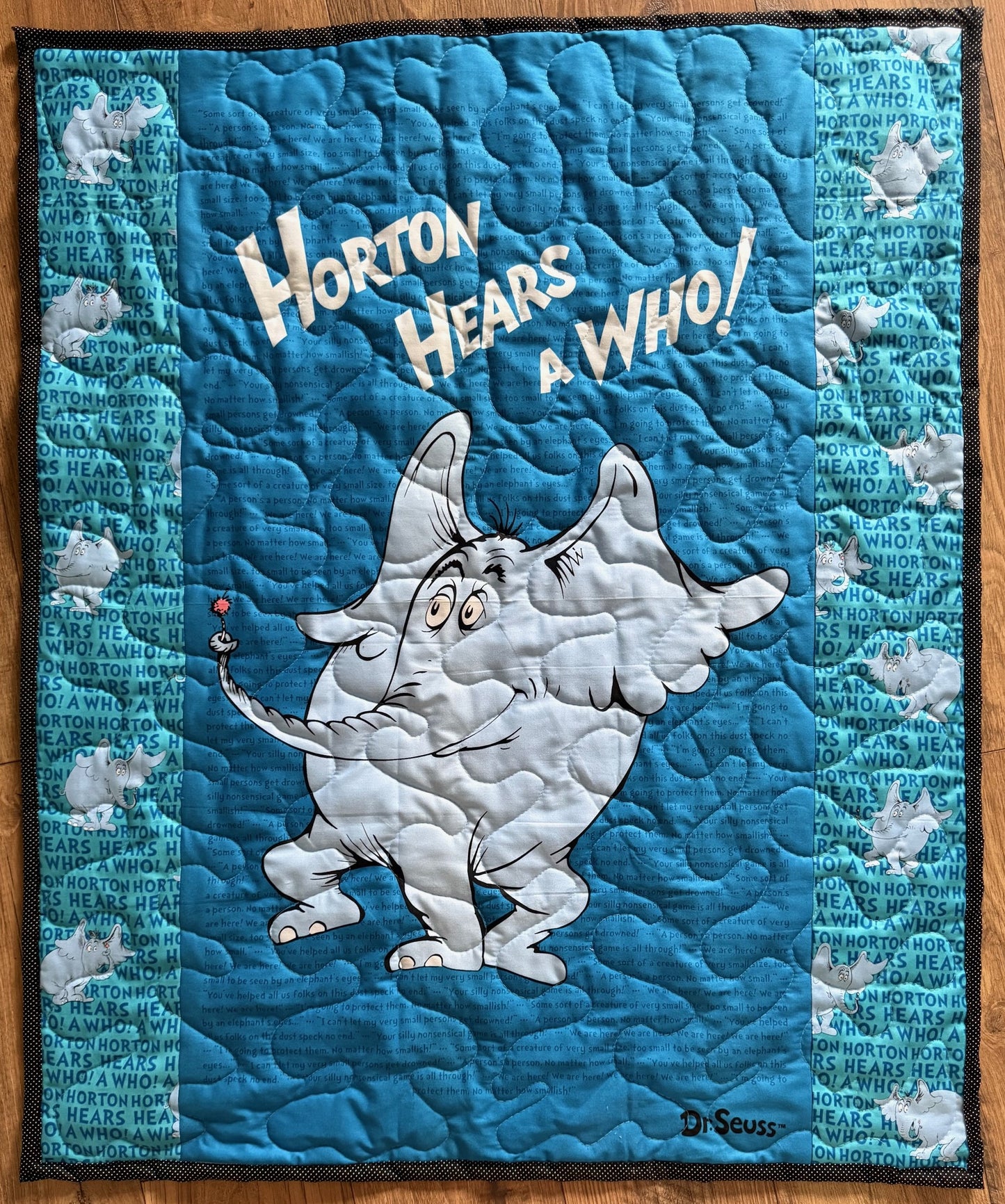 DR SEUSS HORTON HEARS A WHO! INSPIRED QUILTED BLANKET 