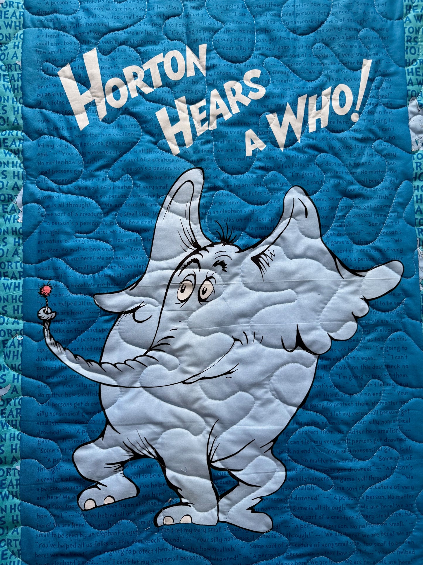 DR SEUSS HORTON HEARS A WHO! INSPIRED QUILTED BLANKET