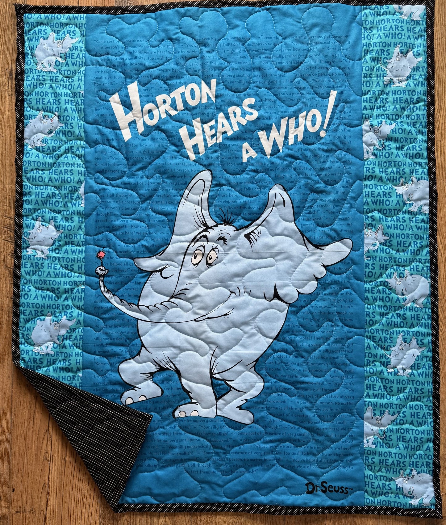 DR SEUSS HORTON HEARS A WHO! INSPIRED QUILTED BLANKET
