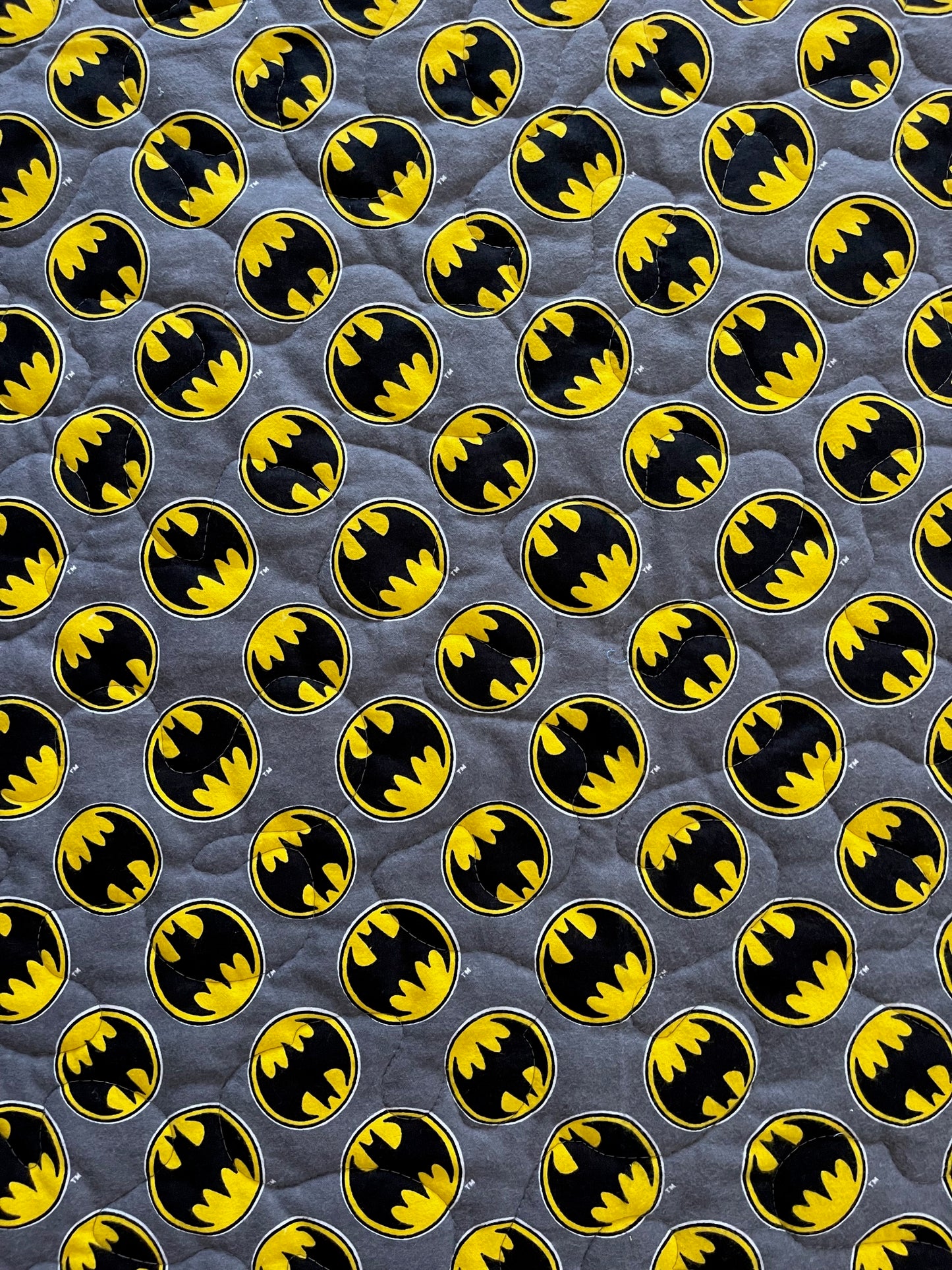 SUPERHERO BATMAN CAPED CRUSADER DC COMICS with Soft Flannel backing Inspired Quilted Blanket