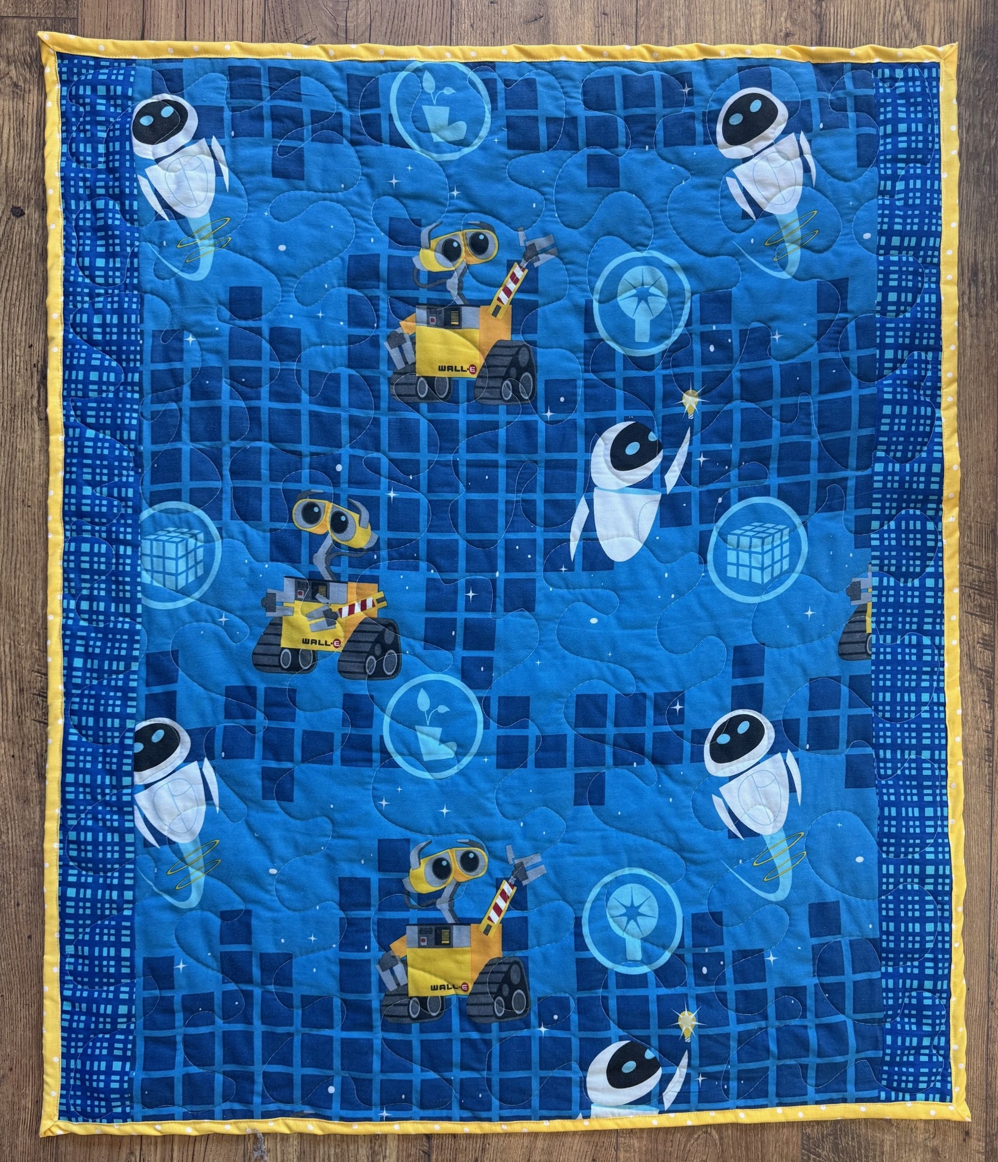 DISNEY PIXAR WALL-E INSPIRED QUILTED BLANKET