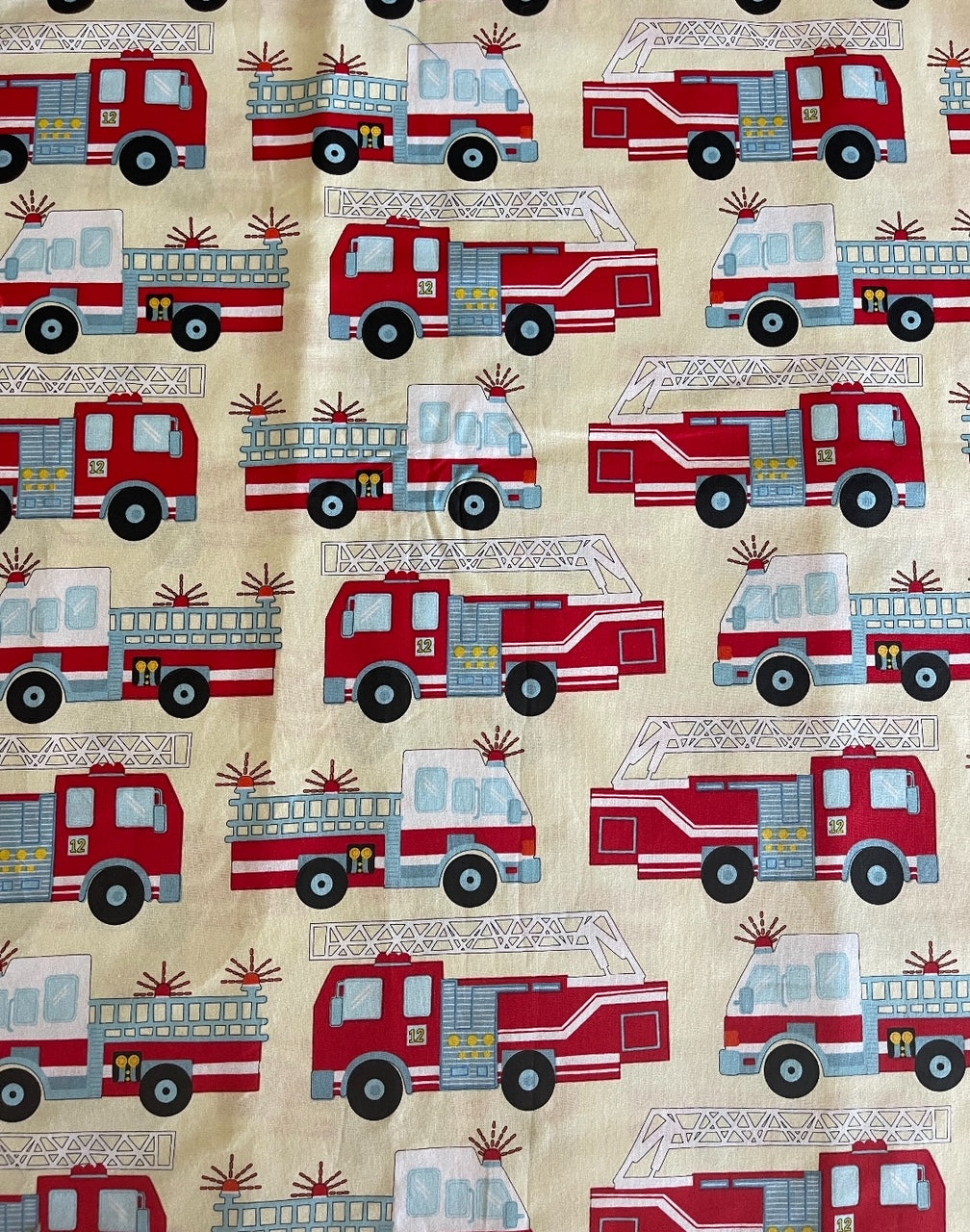 Girls and Toddlers FIRE TRUCK Boho Style Sundress with Shoulder Ties