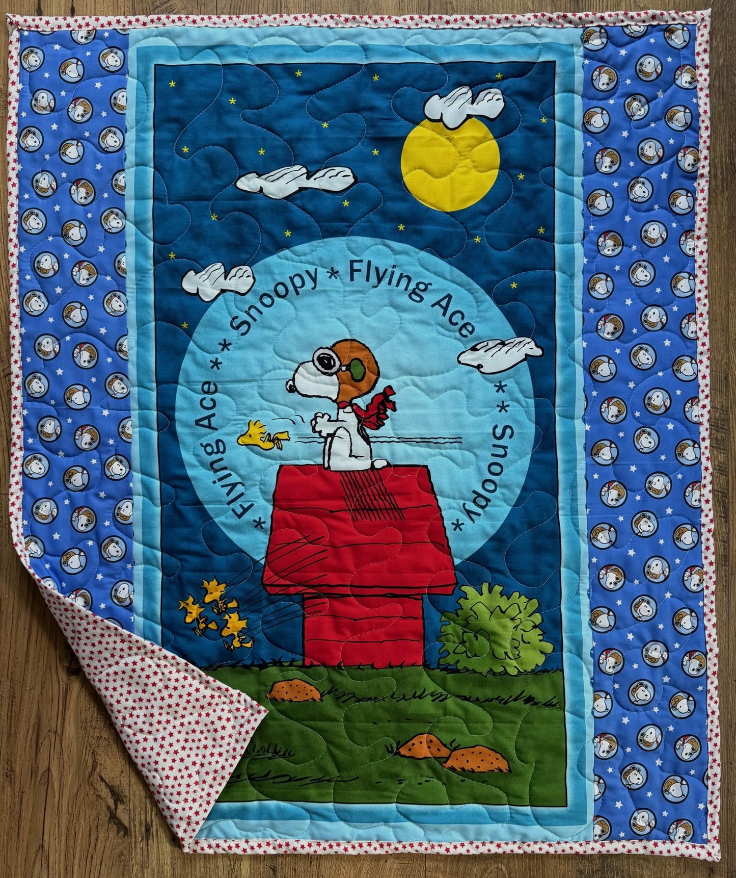 PEANUTS SNOOPY vs RED BARON Inspired "SNOOPY FLYING ACE" Quilted Blanket