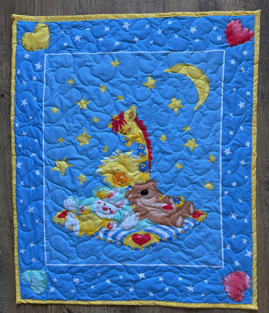 SLEEPY LULLABY NAP TIME WITH WITZY, PATCHES, BOOF BEAR, LULLA INSPIRED QUILTED BLANKET