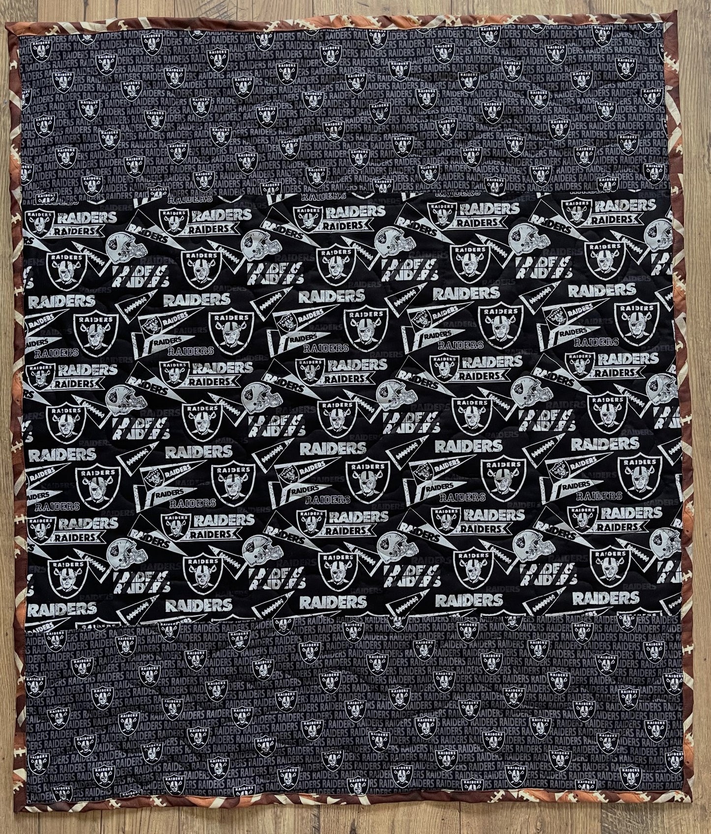 LAS VEGAS RAIDERS FOOTBALL inspired Quilted Blanket