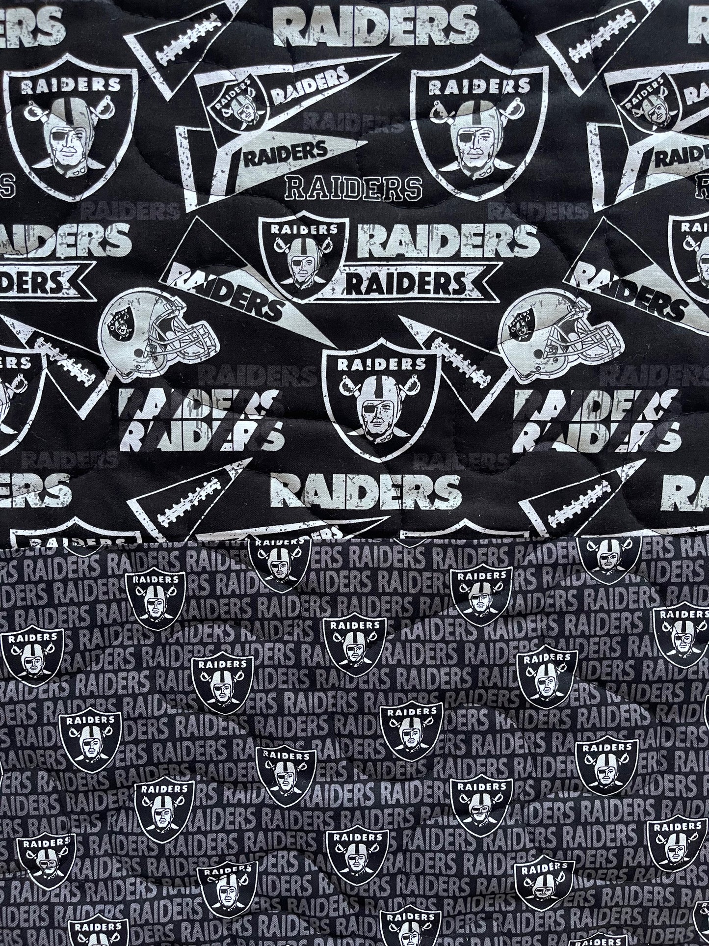 LAS VEGAS RAIDERS FOOTBALL inspired Quilted Blanket