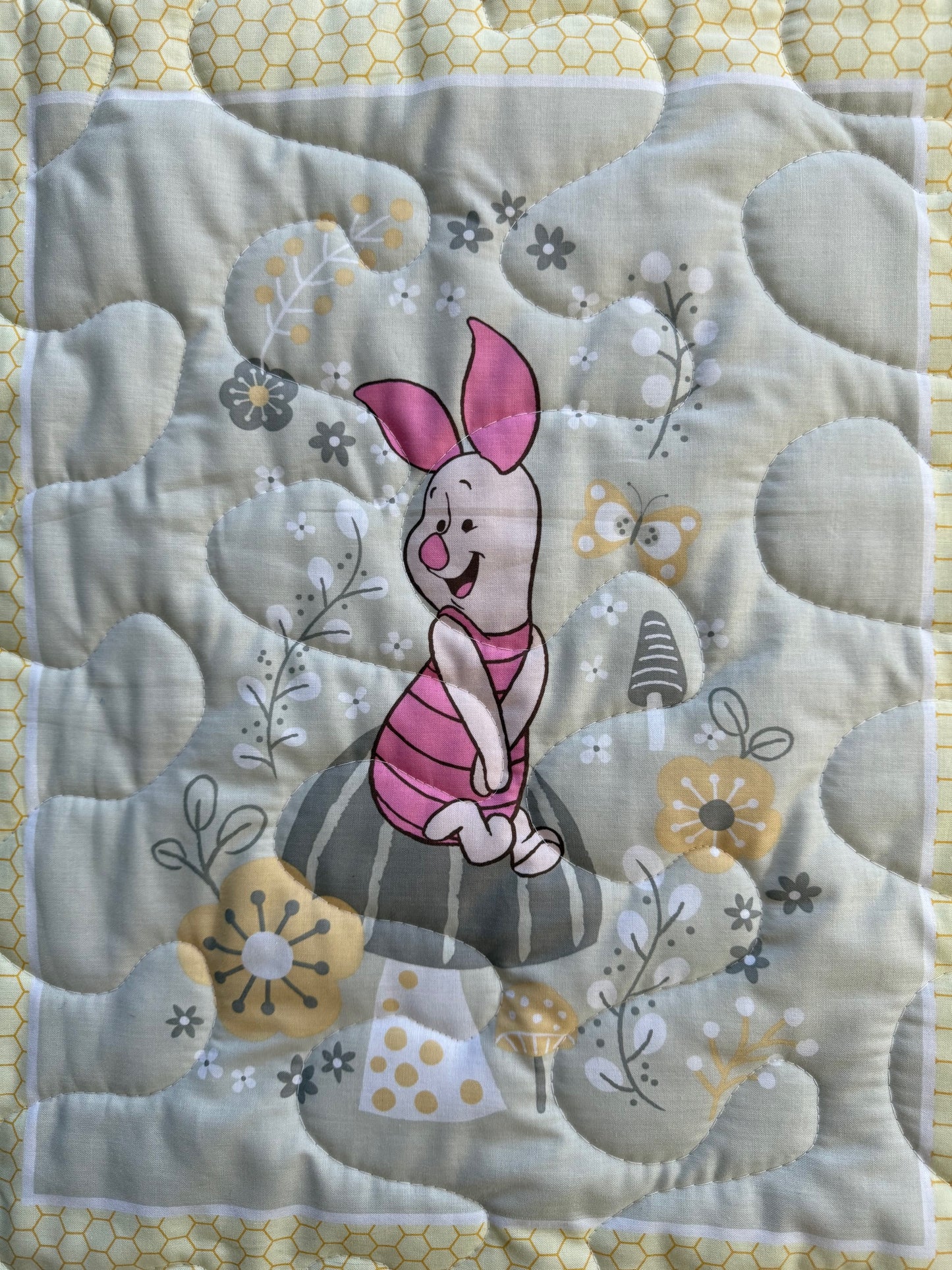 POOH, EEYORE, PIGLET, TIGGER Inspired Quilted Blanket