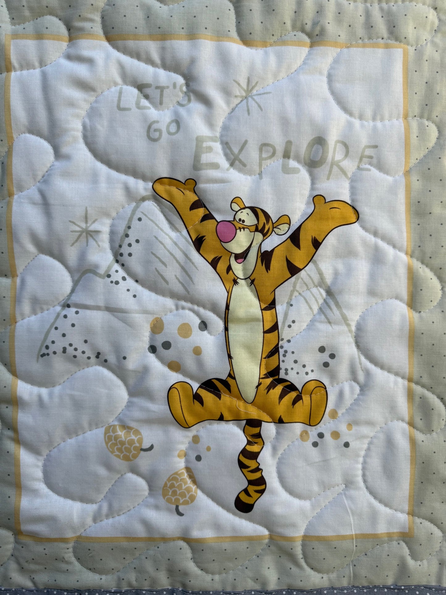 POOH, EEYORE, PIGLET, TIGGER Inspired Quilted Blanket