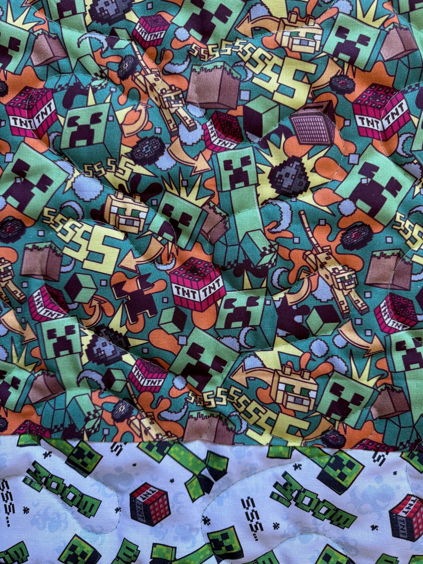 MINECRAFT VIDEO GAME QUILTED BLANKET