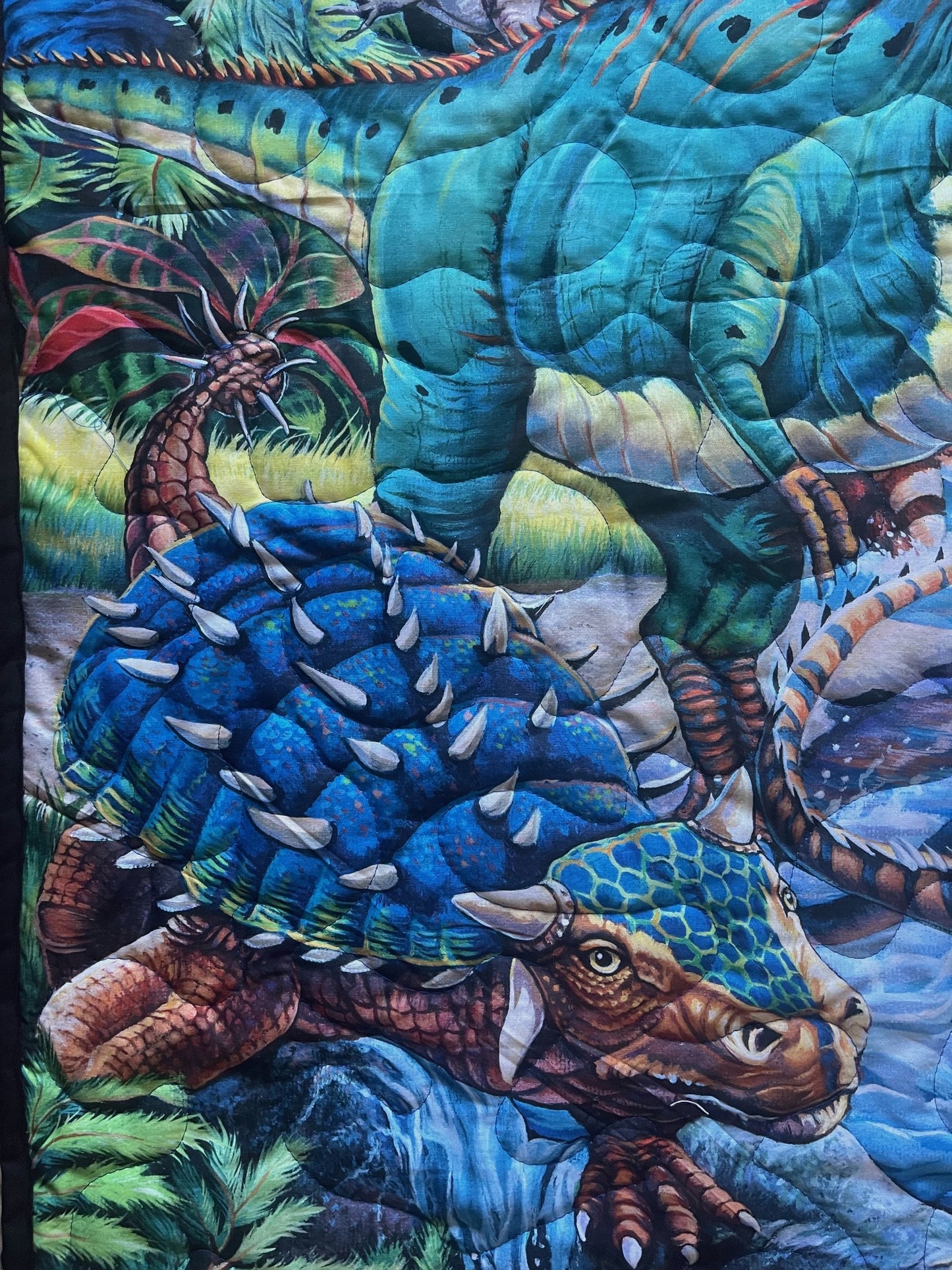 DINOSAURS JURASSIC QUILTED BLANKET 36"X44"