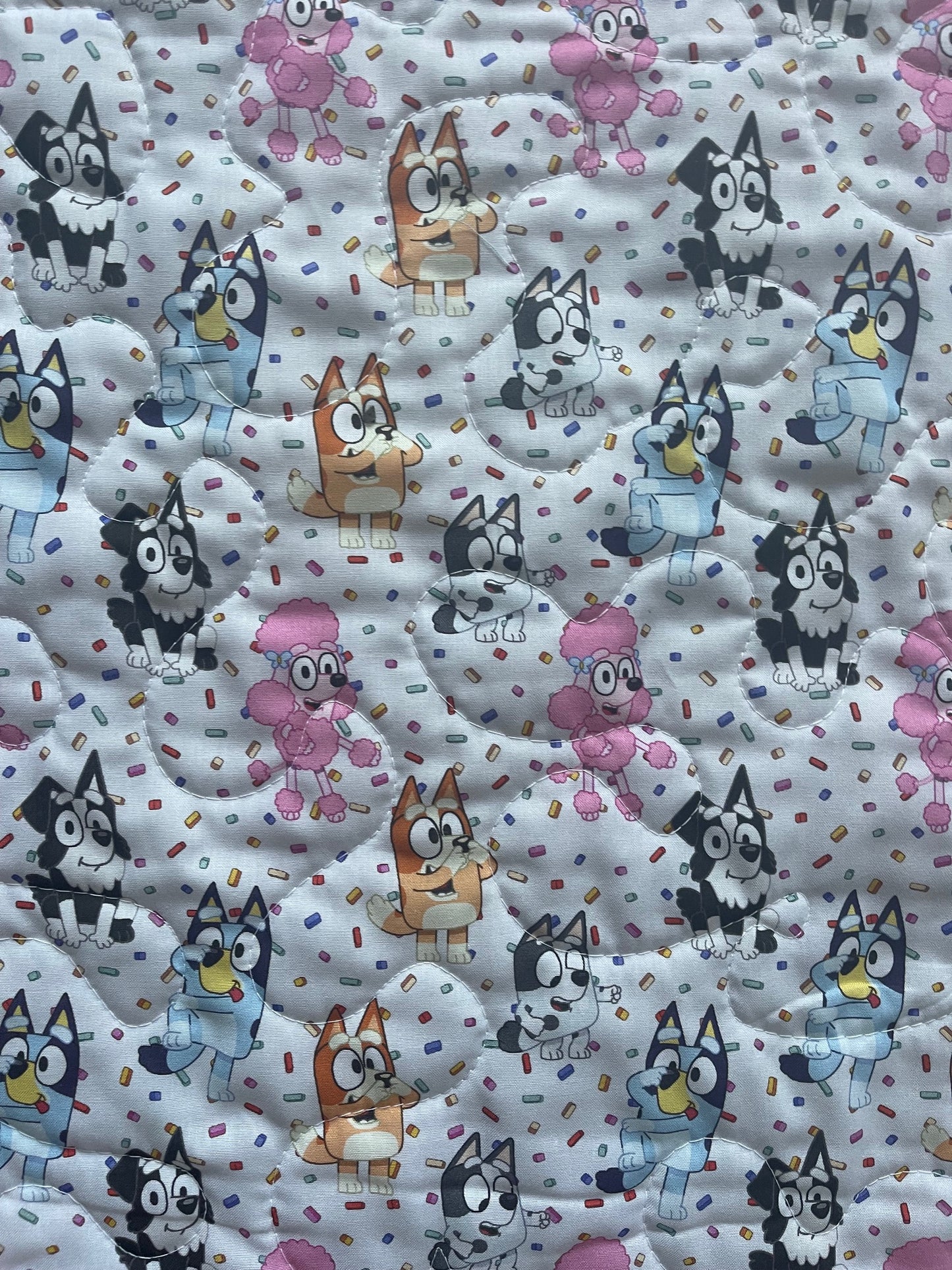 BLUEY CHARACTERS Inspired BLUEY CARTOON Quilted Blanket