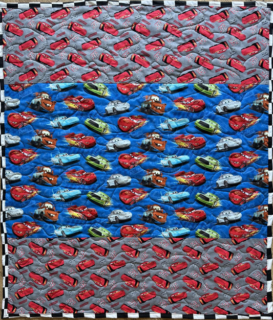 CARS CHARACTERS MC QUEEN 95 INSPIRED QUILTED BLANKET
