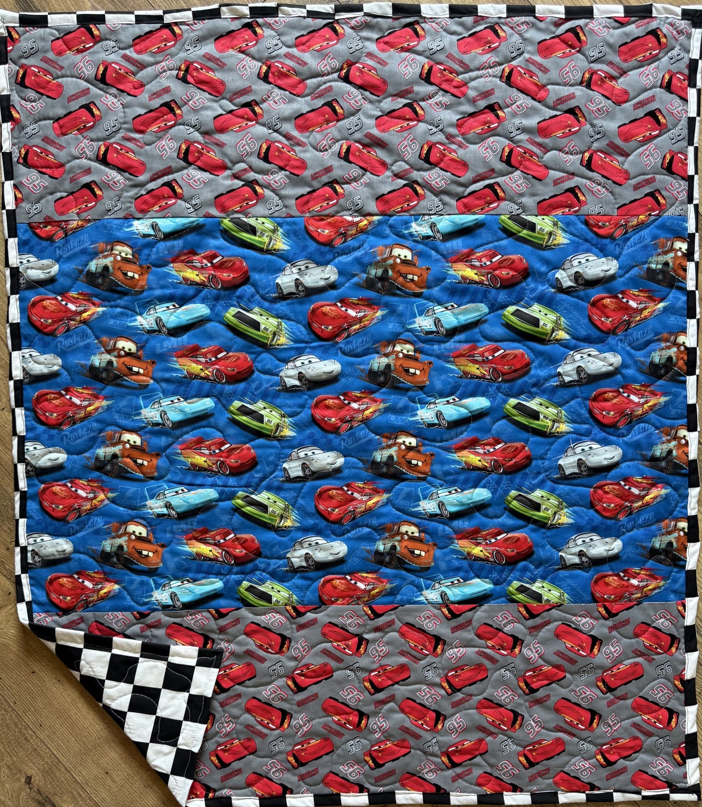 CARS CHARACTERS MC QUEEN 95 INSPIRED QUILTED BLANKET
