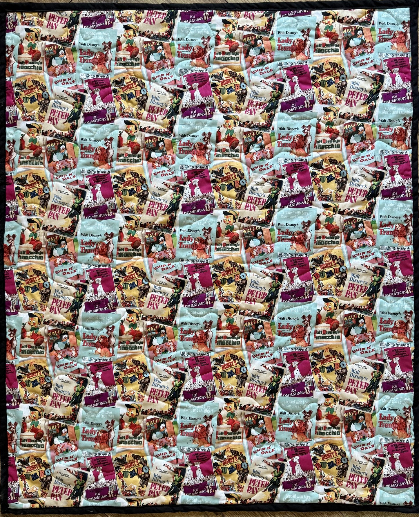 VINTAGE CLASSIC CARTOON MOVIE POSTERS Inspired Quilted Blanket