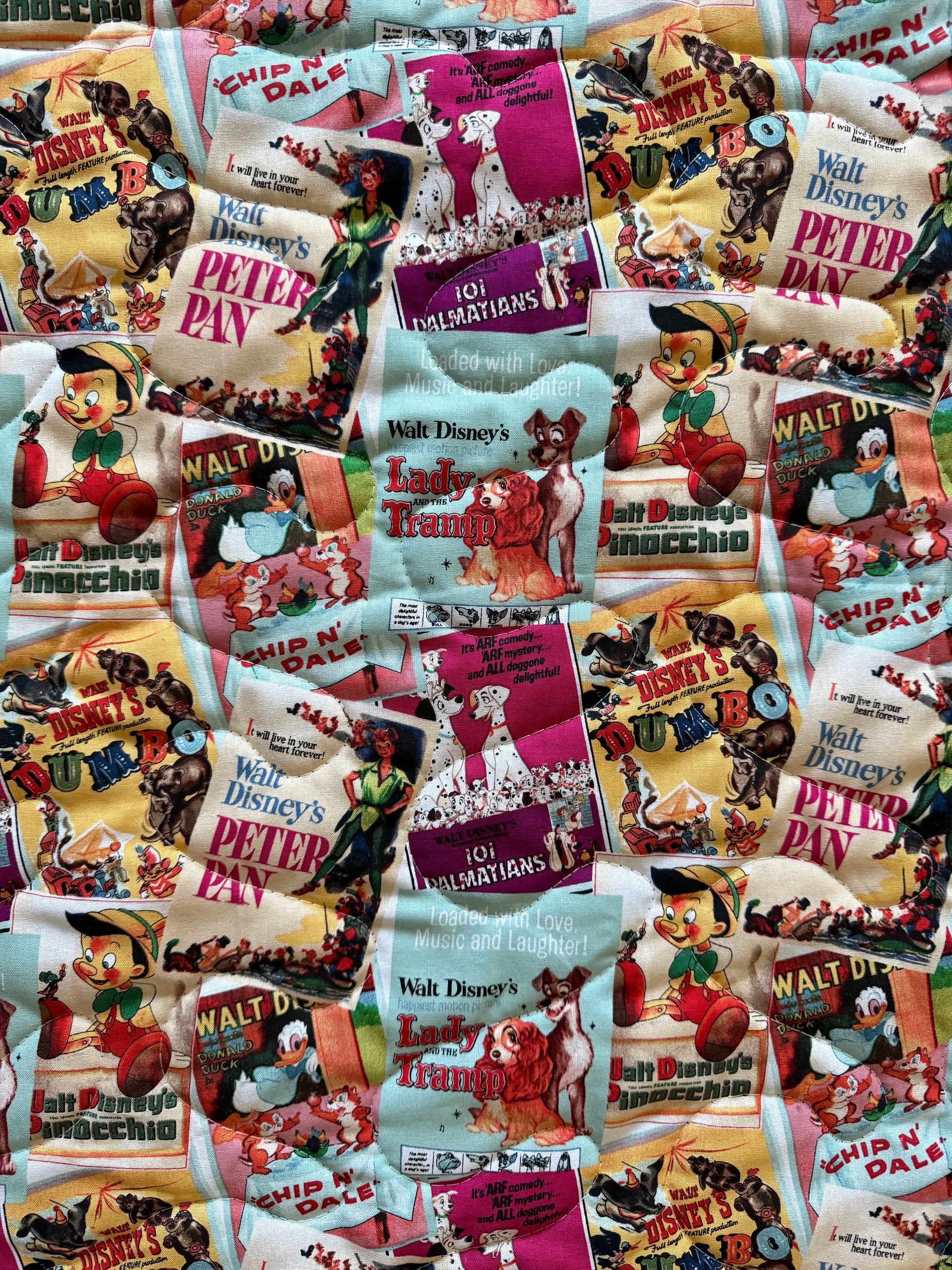 VINTAGE CLASSIC CARTOON MOVIE POSTERS Inspired Quilted Blanket