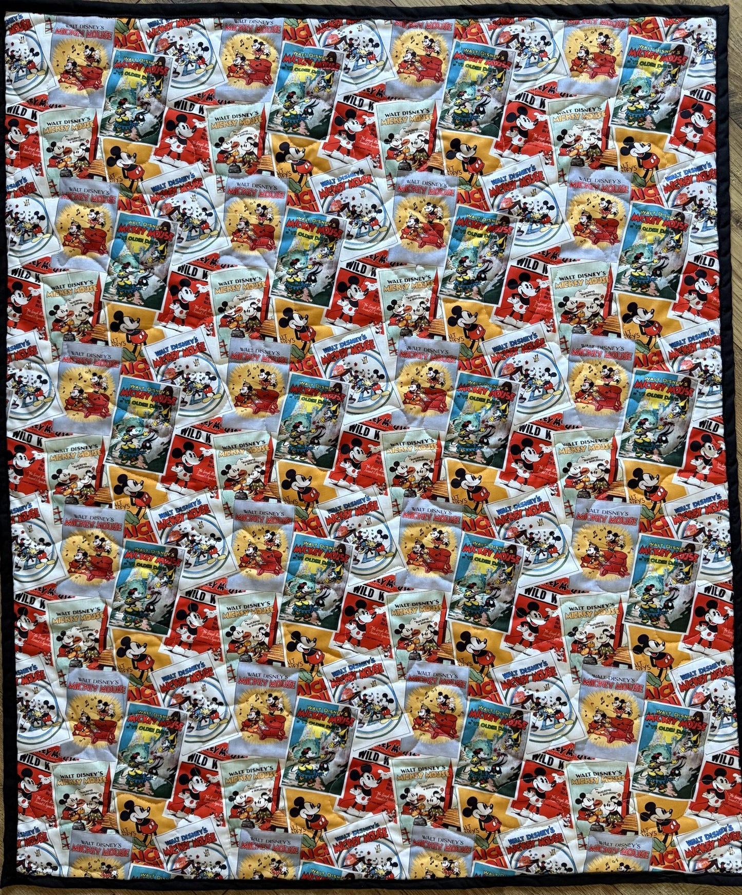 CLASSIC MICKEY & MINNIE CARTOON MOVIE POSTERS Inspired Quilted Blanket