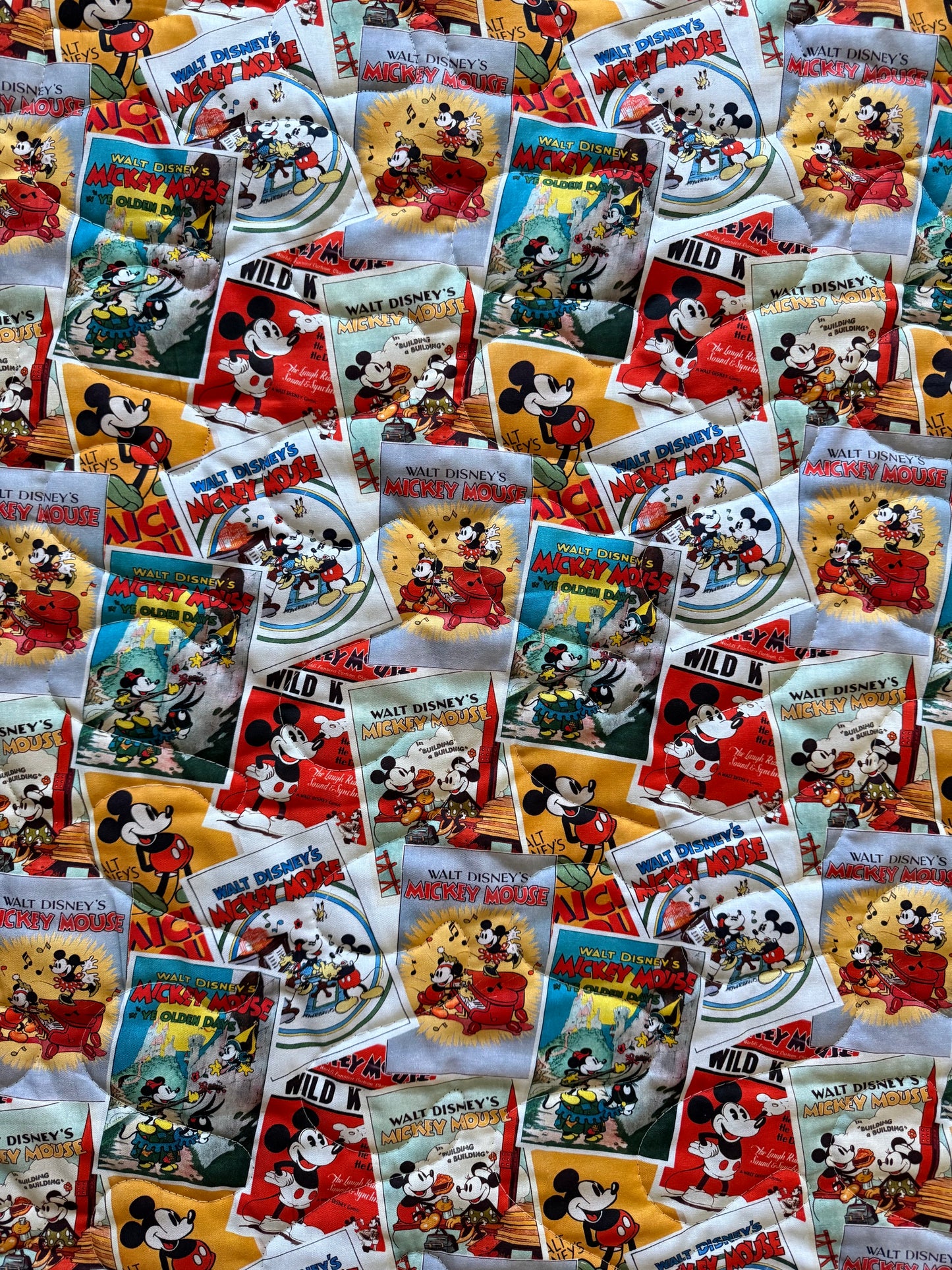 CLASSIC MICKEY & MINNIE CARTOON MOVIE POSTERS Inspired Quilted Blanket