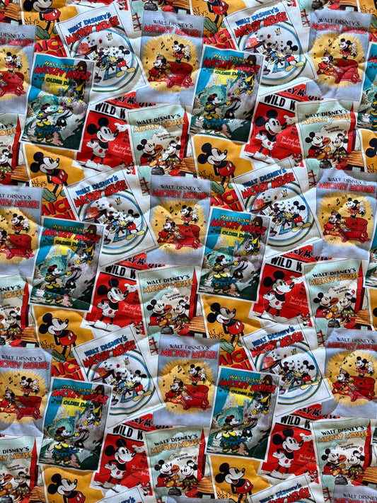 CLASSIC MICKEY & MINNIE CARTOON MOVIE POSTERS Inspired Quilted Blanket