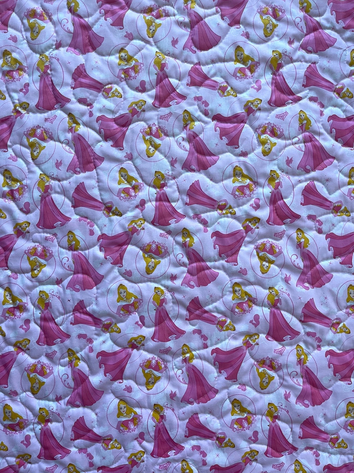 DISNEY CLASSIC SLEEPING BEAUTY PRINCESS AURORA, BRIAR ROSE with FAIRY GODMOTHERS & MALEFICENT Inspired Quilted Blanket