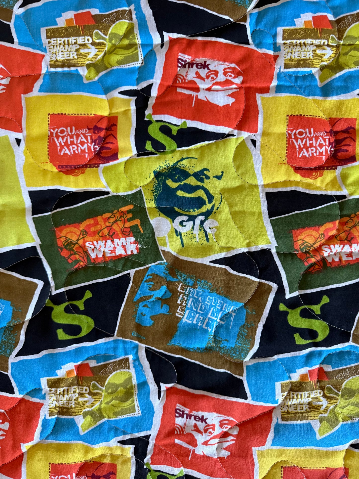 SHREK CERTIFIED SWAMP SNEER INSPIRED QUILT BLANKET