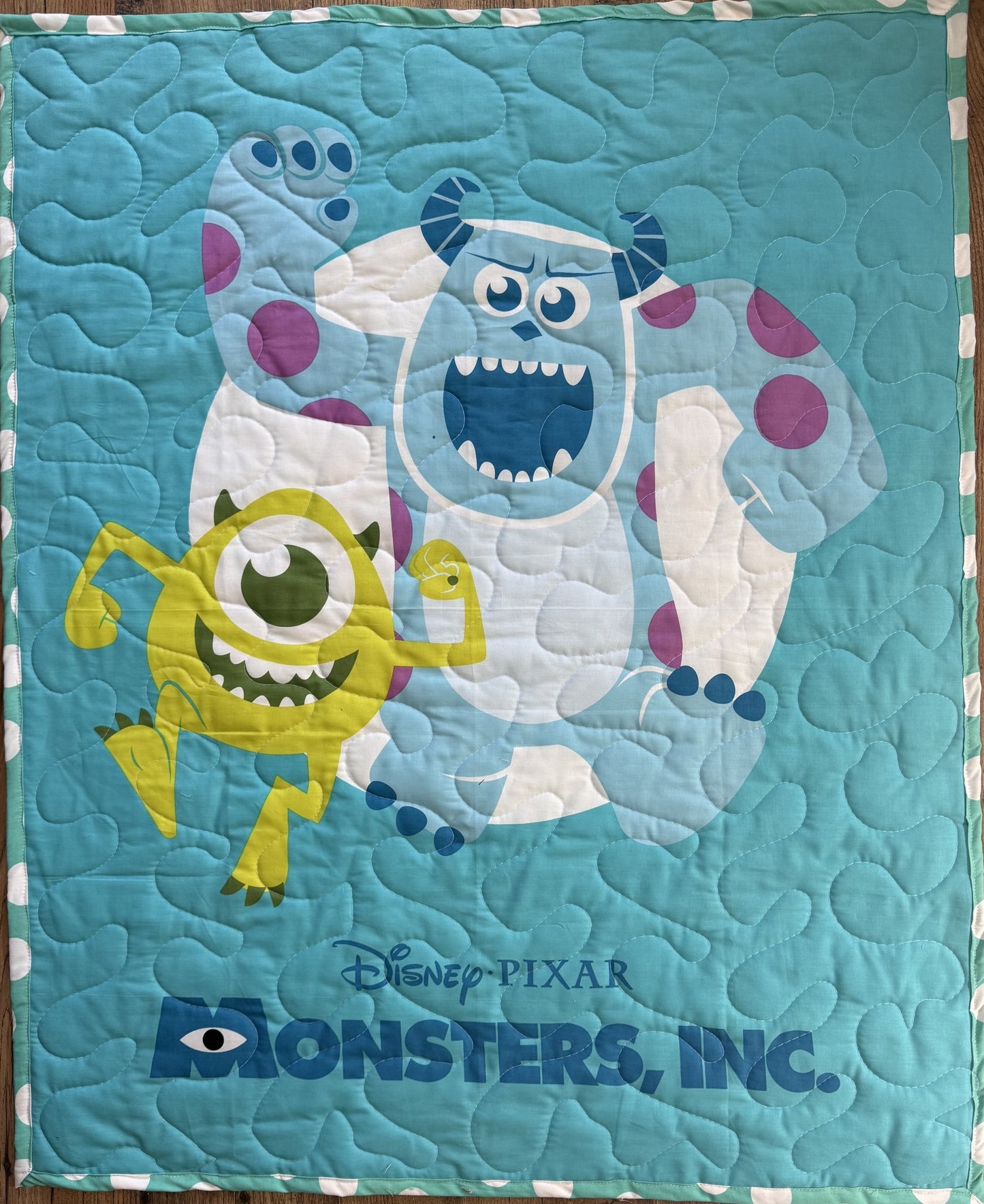 MONSTERS INC. MIKE & SCULLY Quilted Blanket