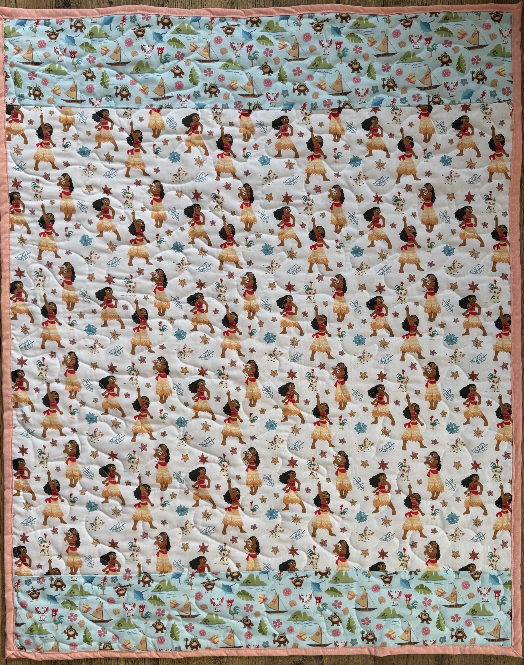 MOANA KAKAMORA COCONUT PIRATES INSPIRED QUILTED BLANKET