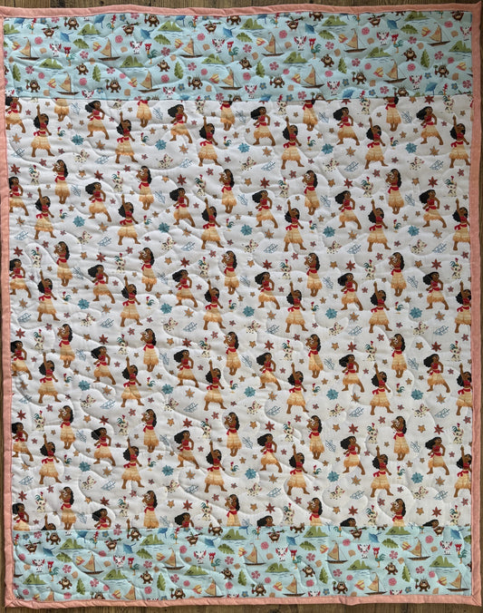MOANA KAKAMORA COCONUT PIRATES INSPIRED QUILTED BLANKET