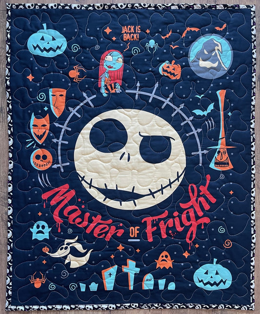 NIGHTMARE BEFORE CHRISTMAS *MASTER OF FRIGHT* QUILTED BLANKET