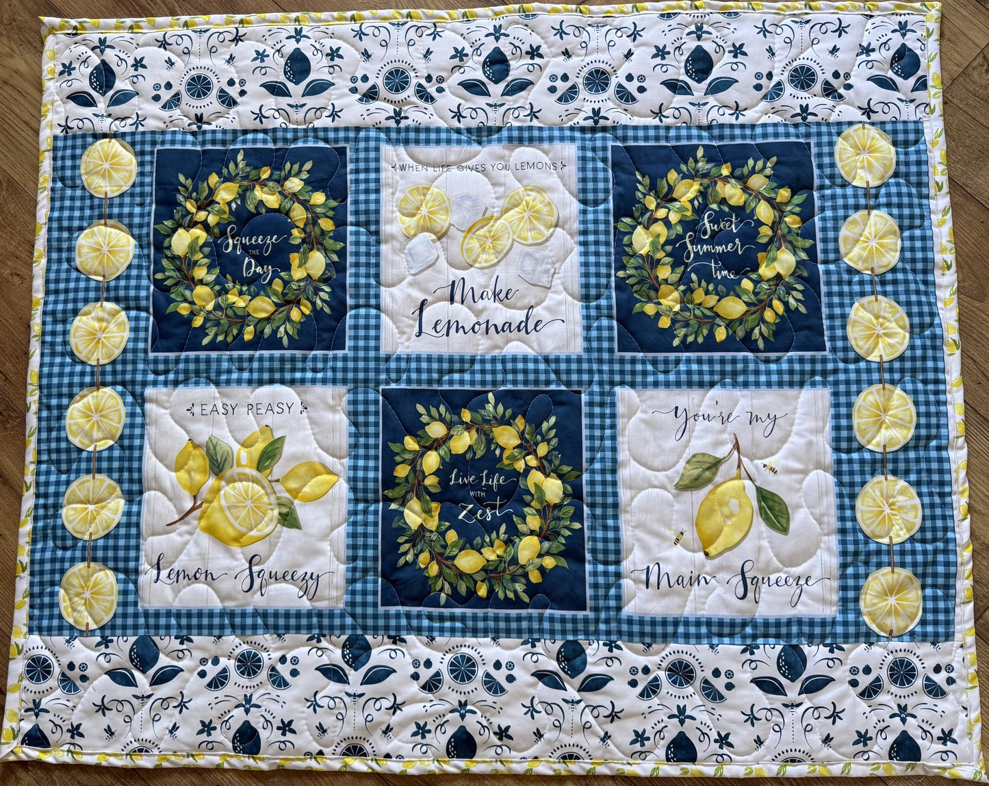 LEMON FESTIVAL EASY PEAZY LEMON SQUEEZY QUILTED BLANKET FOR ALL AGES