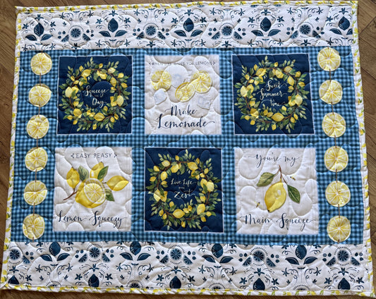 LEMON FESTIVAL EASY PEAZY LEMON SQUEEZY QUILTED BLANKET FOR ALL AGES