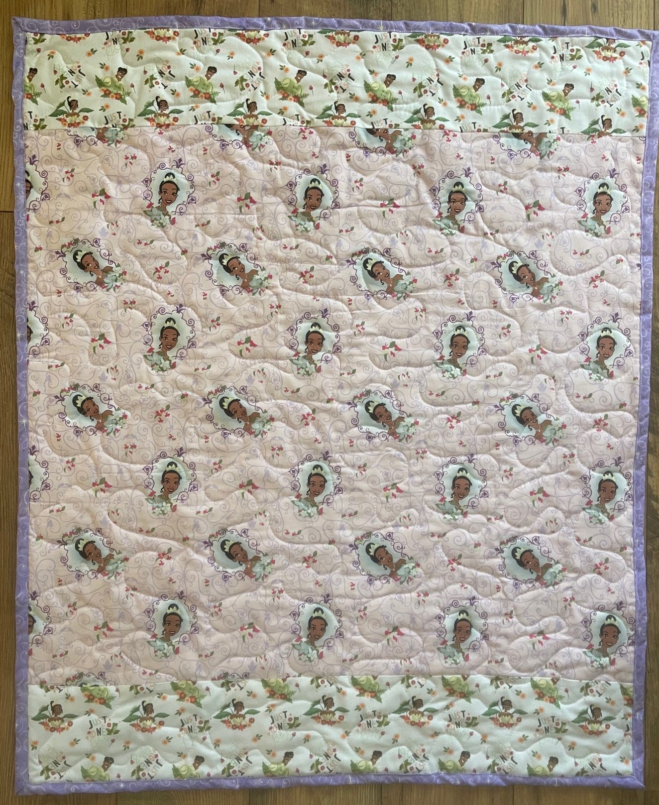 TIANA PRINCESS AND THE FROG Inspired Quilted Blanket