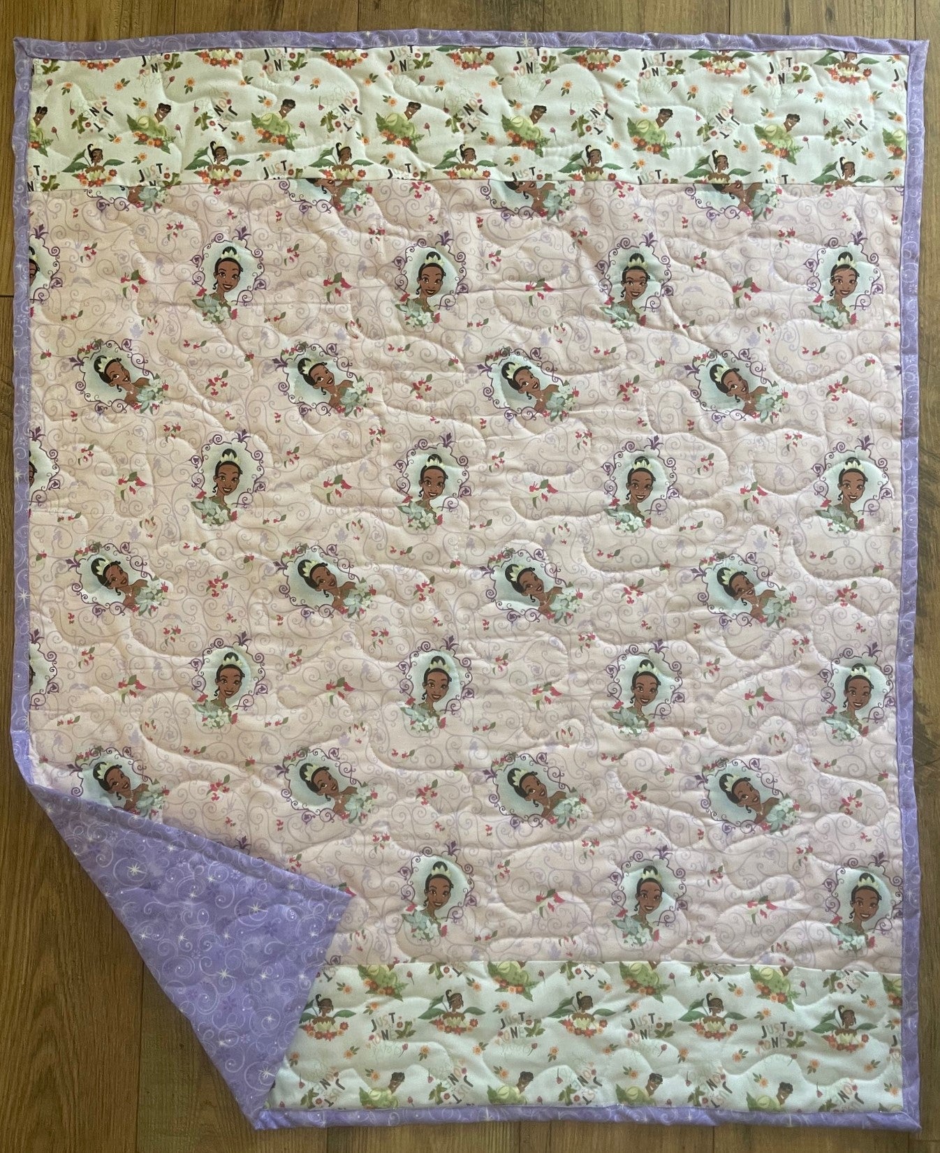 TIANA PRINCESS AND THE FROG Inspired Quilted Blanket