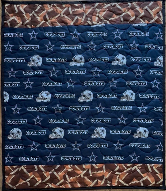 DALLAS COWBOYS FOOTBALL inspired Quilted Blanket for all ages