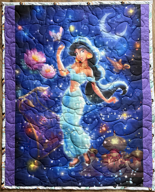 ALADDIN PRINCESS JASMINE INSPIRED Quilted Blanket