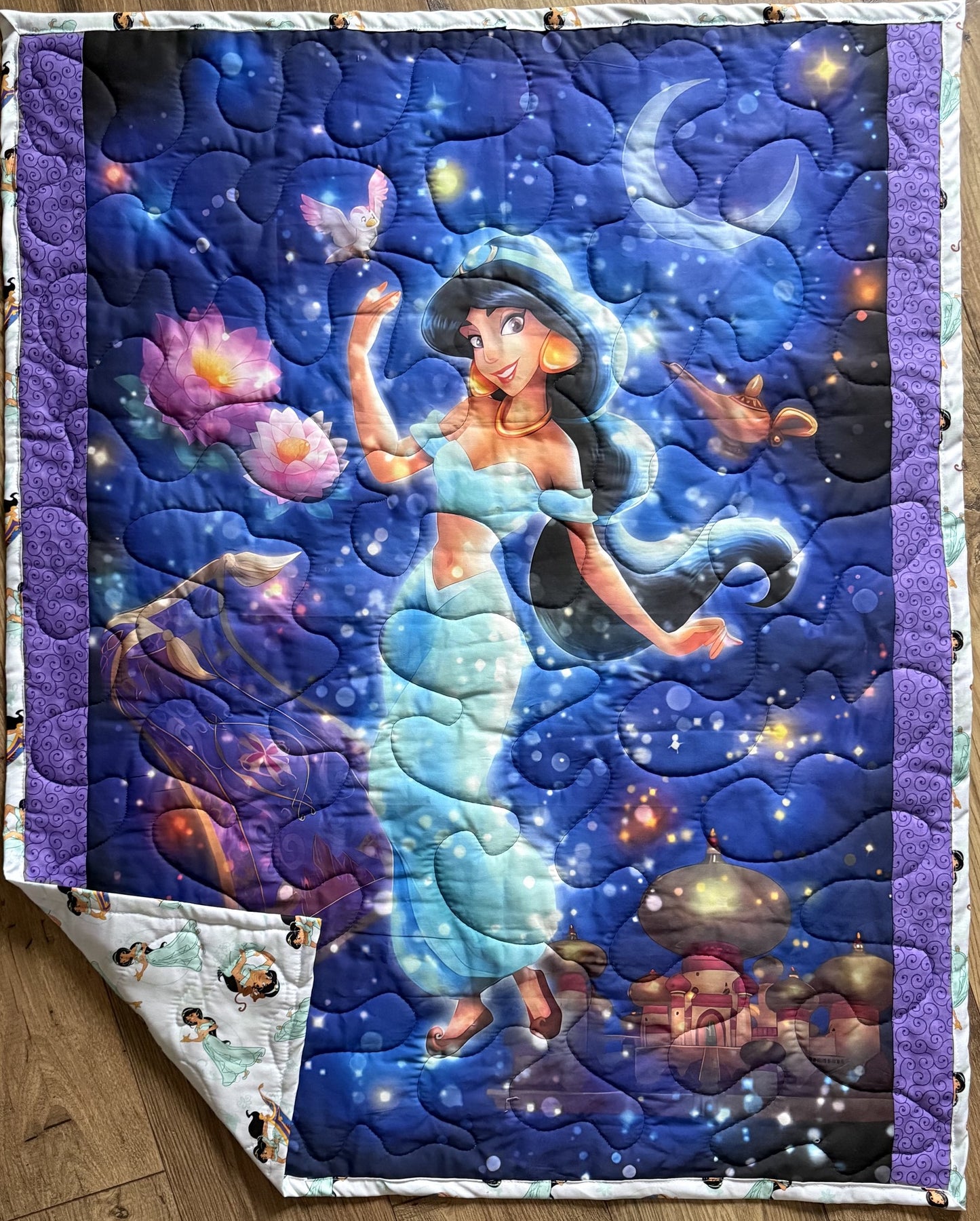 ALADDIN PRINCESS JASMINE INSPIRED Quilted Blanket