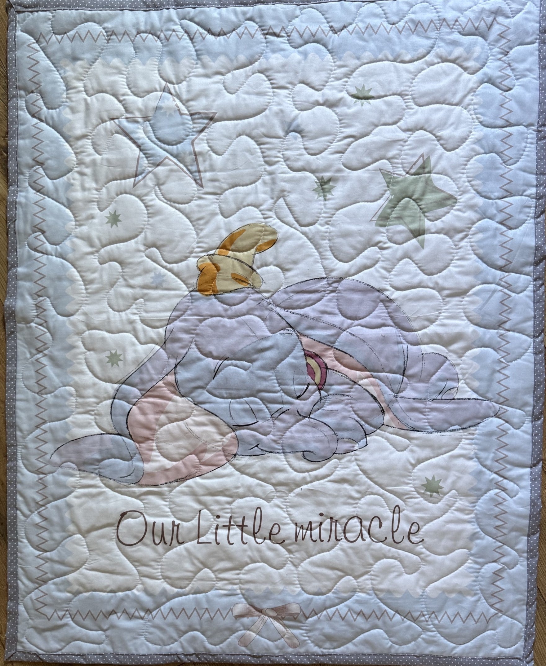 DUMBO THE ELEPHANT OUR LITTLE MIRACLE INSPIRED QUILTED BLANKET