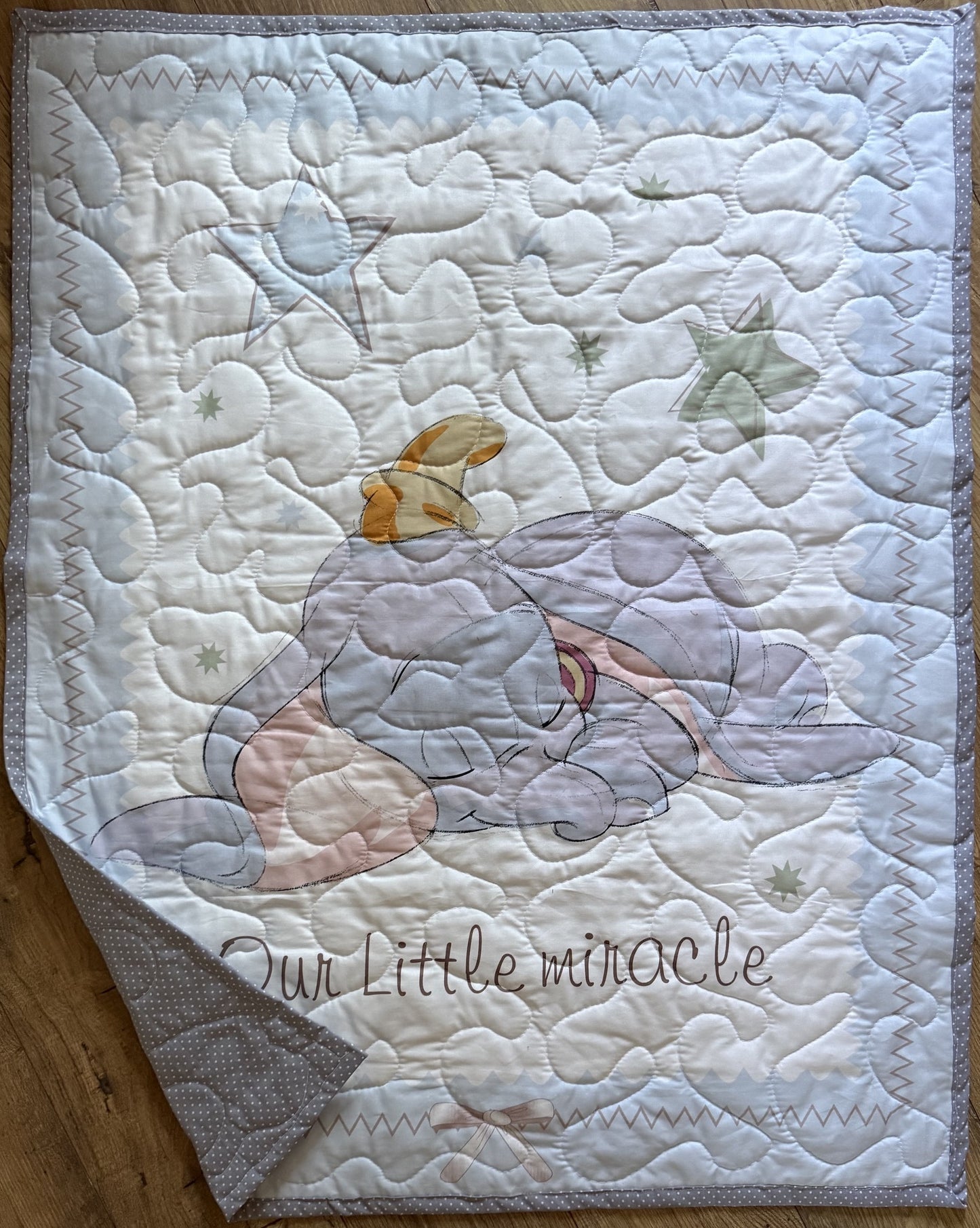 DUMBO THE ELEPHANT OUR LITTLE MIRACLE INSPIRED QUILTED BLANKET