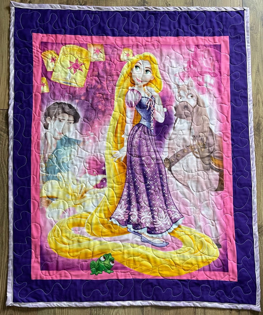 TANGLED RAPUNZEL Quilted Blanket