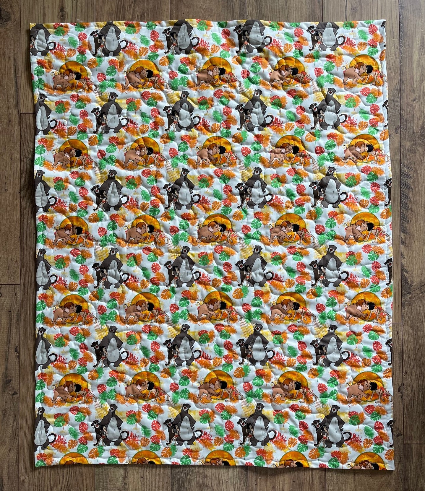 THE JUNGLE BOOK Inspired MOWGLI & BALOO Quilted Blanket