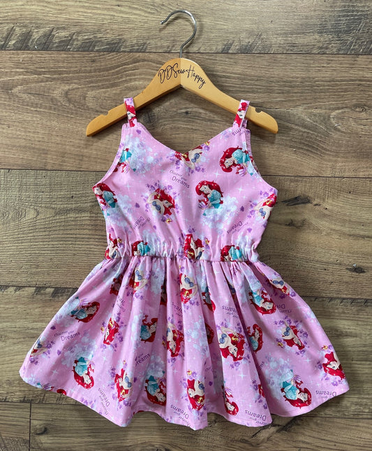 Girls Infant Toddler LITTLE MERMAID Boho Sundress Dress elastic waist style