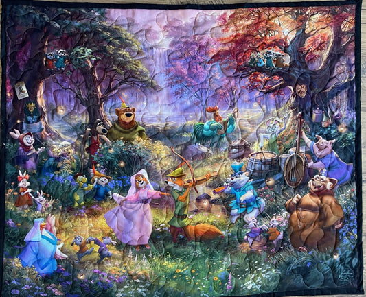 ROBIN HOOD & CHARACTERS SHERWOOD FOREST Quilted Blanket