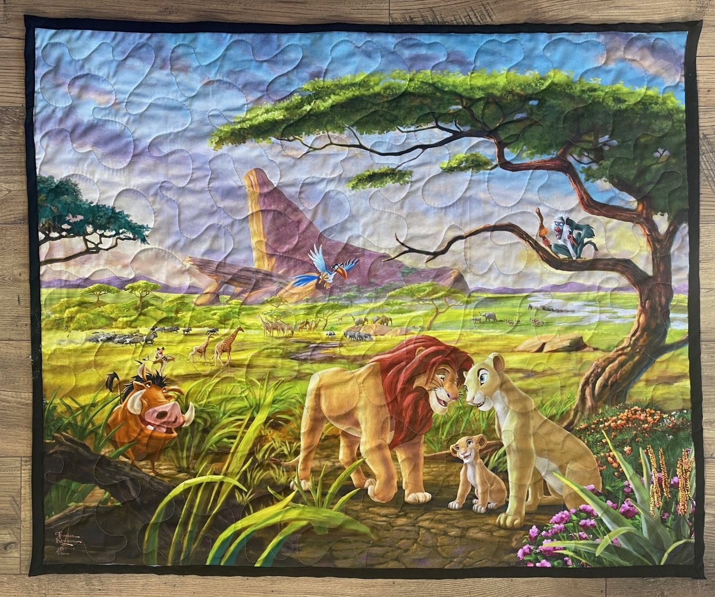 THE LION KING FAMILY DIGITAL PRINT QUILTED BLANKET