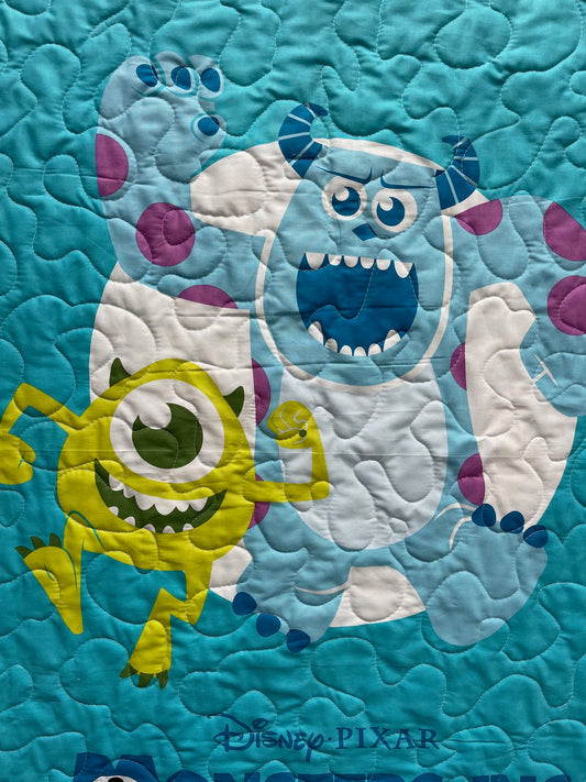 MONSTERS INC. MIKE & SCULLY Quilted Blanket