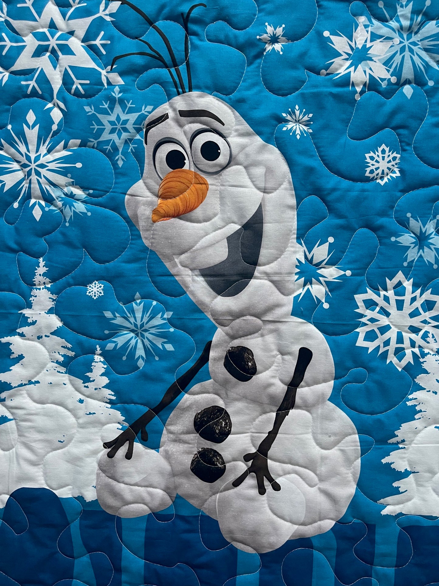 OLAF FROZEN SNOWMAN INSPIRED QUILTED BLANKET