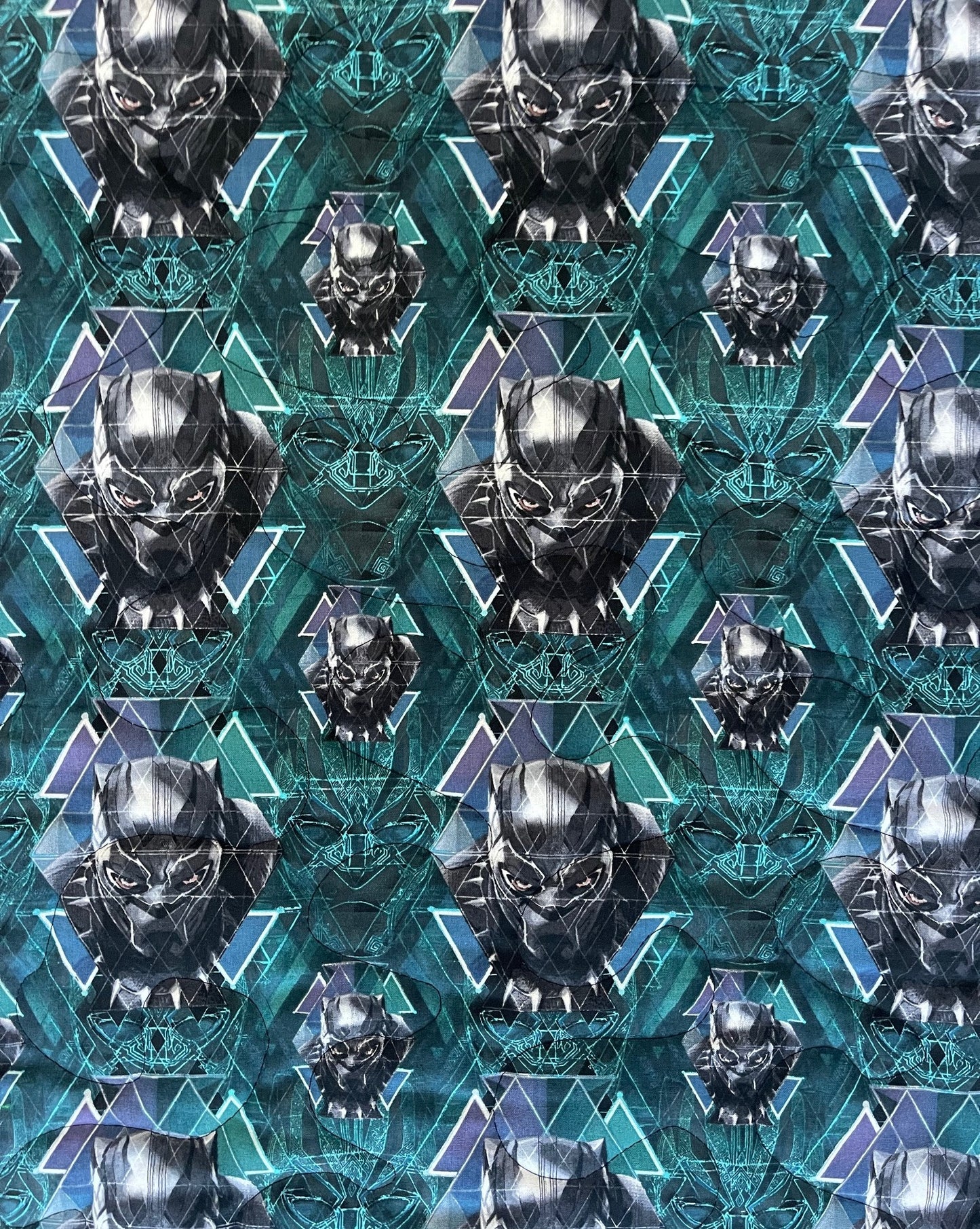 BLACK PANTHER REVERSIBLE QUILTED BLANKET