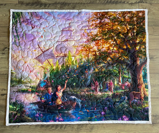 DISNEY Pocahontas Inspired Quilted Blanket 36"x44"